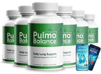6 bottles of Pulmo Balance with 2 free bonus guides